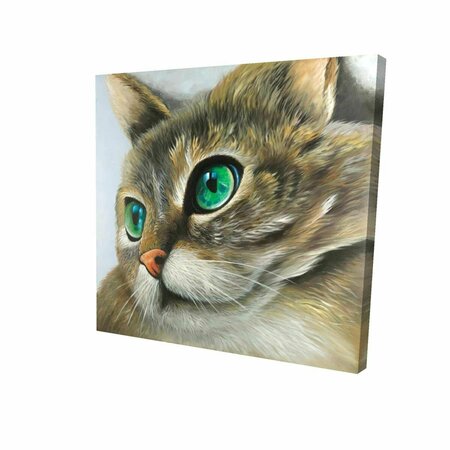 FONDO 16 x 16 in. Peaceful Cat Portrait-Print on Canvas FO2790771